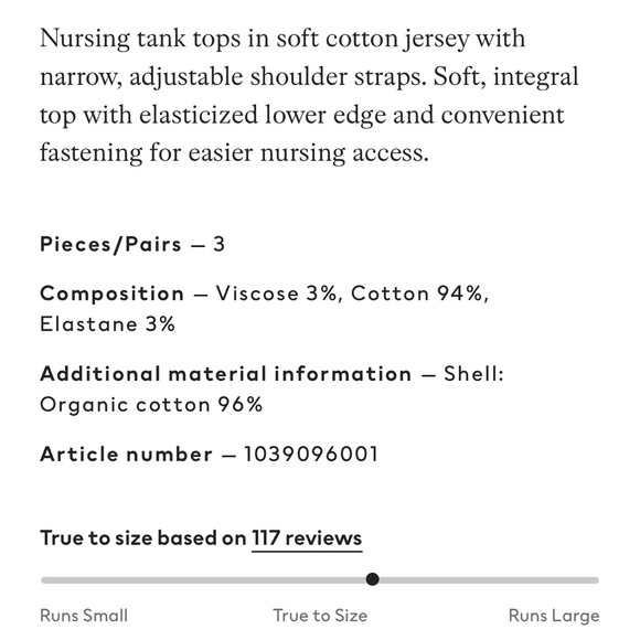 NWT H&M Mama 3-pack nursing tank tops, size XXL - Picture 8 of 8